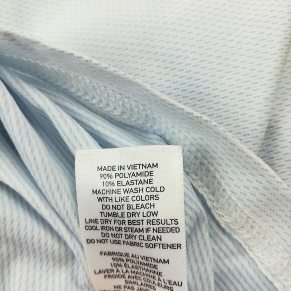 Rhone Polo Shirt Commuter Dotted Performance Golf Stretch Preppy Blue Mens Large - Picture 4 of 9